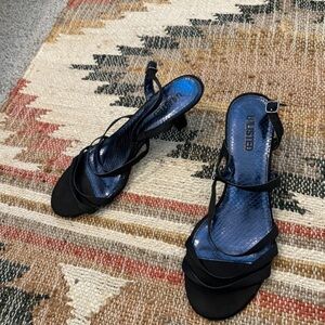 Unlisted Black Strappy Heels